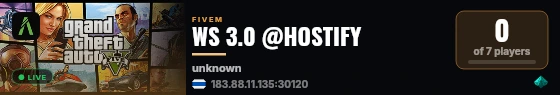 WS 3.0 @HOSTIFY live status badge