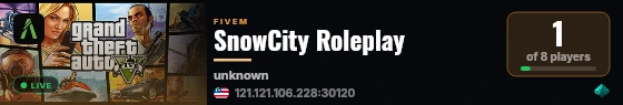 SnowCity Roleplay live status badge