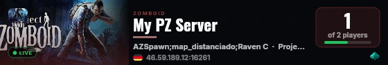 My PZ Server live status badge