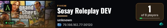 Sosay Roleplay DEV live status badge