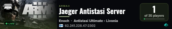Jaeger Antistasi Server live status badge