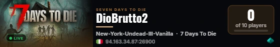 DioBrutto2 live status badge
