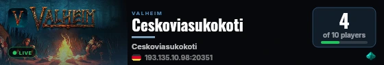 Ceskoviasukokoti live status badge