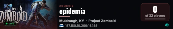 epidemia live status badge