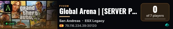 Global Arena | [SERVER PVP] live status badge