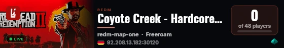 Coyote Creek - Hardcore RP live status badge