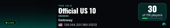 Official US 10 live status badge