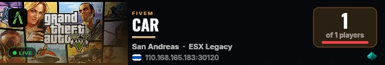 CAR live status badge