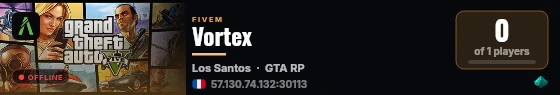 Vortex live status badge