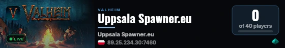 Uppsala Spawner.eu live status badge