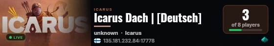 Icarus Dach | [Deutsch] live status badge