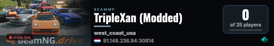 TripleXan (Modded) live status badge
