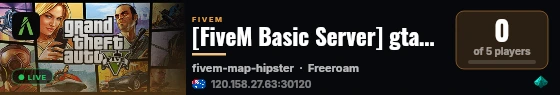 [FiveM Basic Server] gta000 live status badge