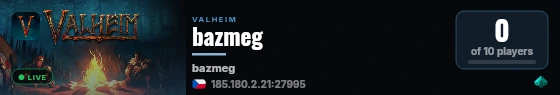 bazmeg live status badge