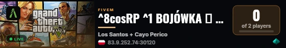 ^8cosRP ^1 BOJÓWKA ★ CUSTOM NAPADY live status badge