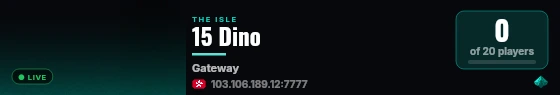 15 Dino live status badge