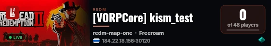 [VORPCore] kism_test live status badge