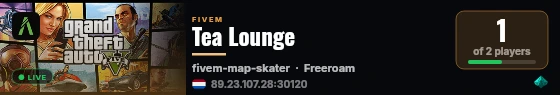 Tea Lounge live status badge