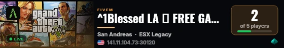 ^1Blessed LA → FREE GANGS live status badge