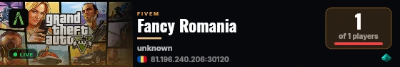 Fancy Romania live status badge