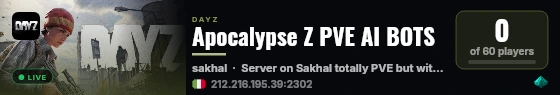 Apocalypse Z PVE AI BOTS live status badge