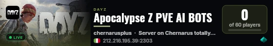 Apocalypse Z PVE AI BOTS live status badge