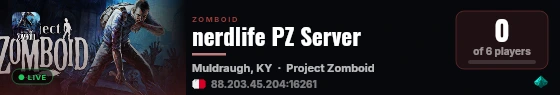 nerdlife PZ Server live status badge