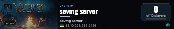 sevmg server live status badge