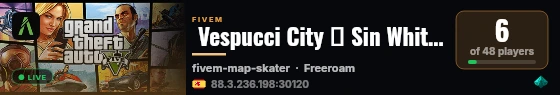  Vespucci City 🌴 Sin Whitelist live status badge