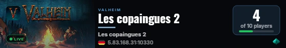 Les copaingues 2 live status badge