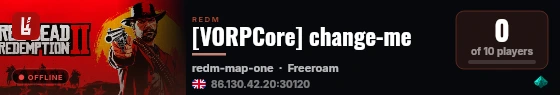 [VORPCore] change-me live status badge