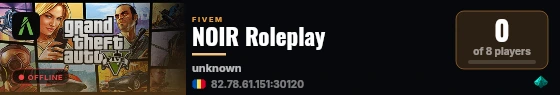 NOIR Roleplay live status badge