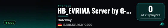 HB_EVRIMA Server by G-Portal.com live status badge