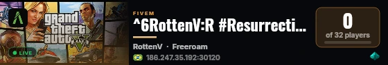 ^6RottenV:R #Resurrection Zombies PVP & PVE #1 live status badge