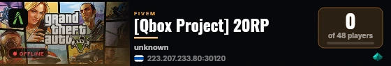 [Qbox Project] 20RP live status badge
