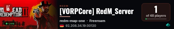 [VORPCore] RedM_Server live status badge