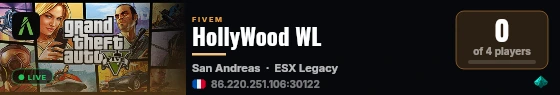 HollyWood WL live status badge