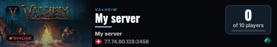 My server live status badge