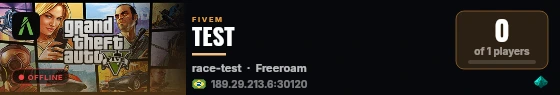 TEST live status badge