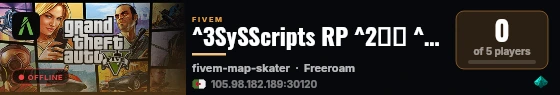 ^3SySScripts RP ^2🇵🇸 ^0| ^2Visit us ^0@ SySScripts.com live status badge