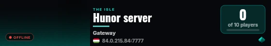Hunor server live status badge
