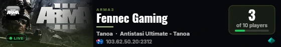 Fennec Gaming live status badge
