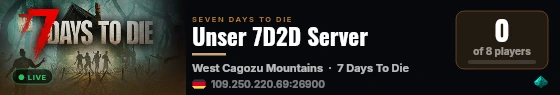 Unser 7D2D Server live status badge