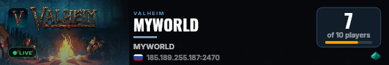 MYWORLD live status badge