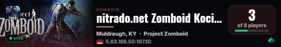 nitrado.net Zomboid Kocigeng live status badge