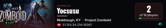 Yocsusu live status badge