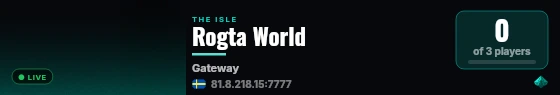 Rogta World live status badge