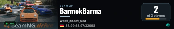 BarmokBarma live status badge