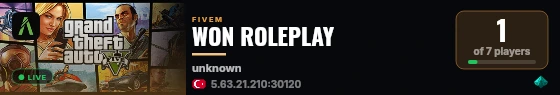 WON ROLEPLAY live status badge