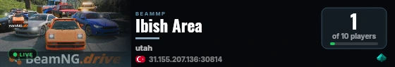 Ibish Area live status badge